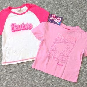 Barbie Bundle - Girl's (Size Medium & Small) Short-Sleeve T-Shirts